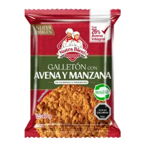 GALLETON DE AVENA MANZANA 40G