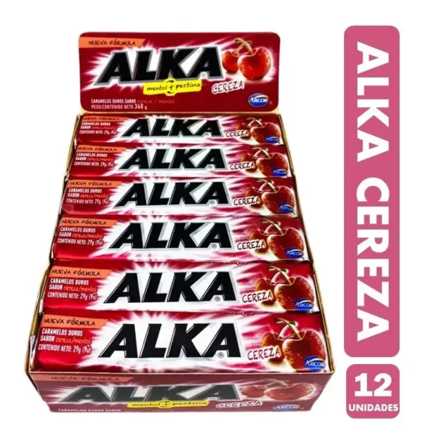 ALKA CEREZA DISPLAY 12 UNIDADES 348G